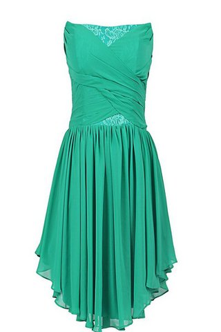 Robe demoiselle d'honneur bref naturel avec chiffon manche nulle a-ligne