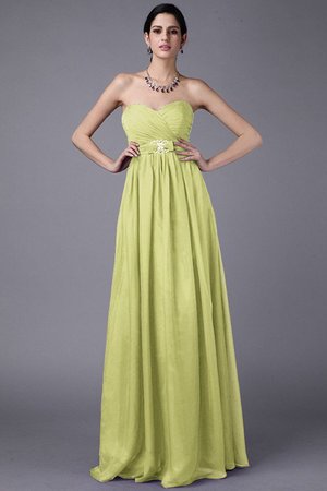 Robe demoiselle d'honneur longue plissage avec chiffon manche nulle avec fronce