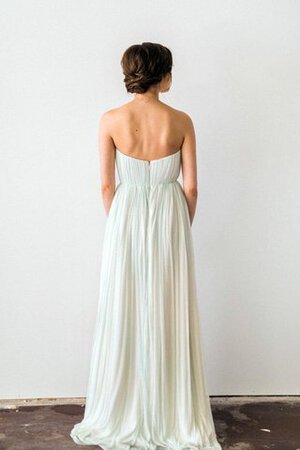 Robe de mariée naturel col en forme de cœur ligne a en chiffon longueur au ras du sol