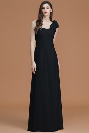 Robe demoiselle d'honneur naturel avec sans manches avec fleurs ligne a de princesse