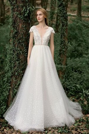 Robe de mariée brillant à la mode vintage romantique naturel