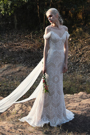 Robe de mariée jusqu'au sol de traîne mi-longue passionnant longue distinguée