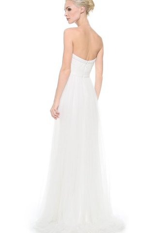 Robe de mariée fermeutre eclair ruché de bustier de fourreau sans dos