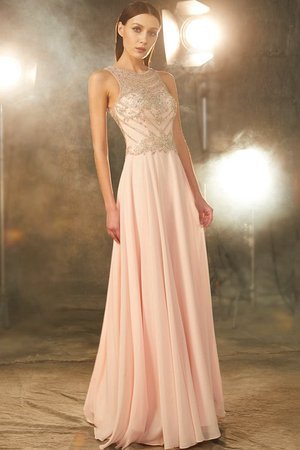 Robe de soirée naturel de princesse col u profond avec chiffon ligne a