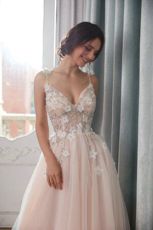 Robe de mariée a-ligne a eglise avec perle séduisant spécial