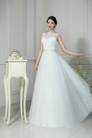 Robe de mariée classique modeste delicat textile en tulle ligne a