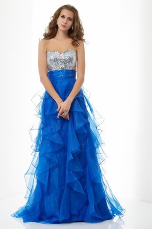 Robe de soirée longue en tulle de princesse col en forme de cœur en satin