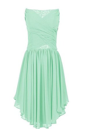 Robe demoiselle d'honneur bref naturel avec chiffon manche nulle a-ligne