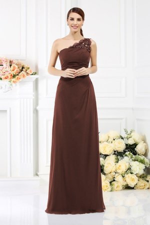 Robe demoiselle d'honneur longue en satin de fourreau fermeutre eclair manche nulle