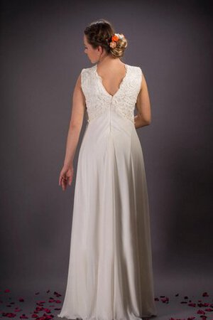 Robe de mariée à la mode avec chiffon longueur au ras du sol vintage discrete