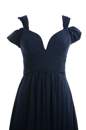 Robe de soirée vintage versicolor de bustier lache avec chiffon