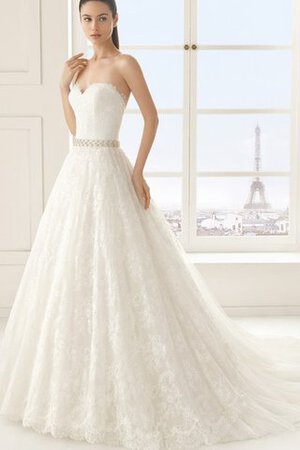 Robe de mariée exclusif intemporel avec perle de col en cœur jusqu'au sol