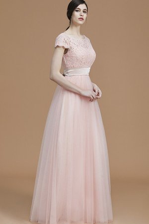 Robe demoiselle d'honneur naturel en tulle ceinture de princesse avec ruban