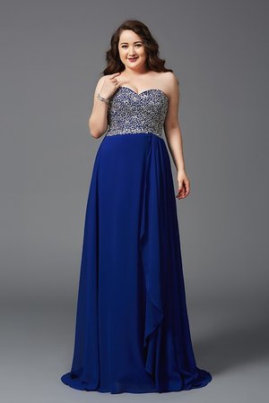 Robe de bal longue de col en cœur de princesse avec chiffon lache