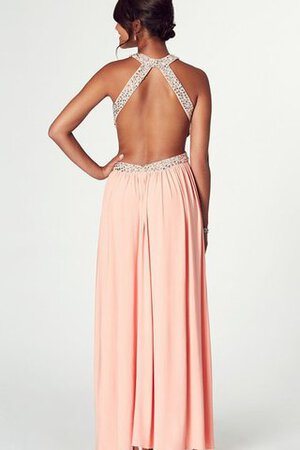 Robe de bal intemporel ligne a en chiffon col u profond manche nulle