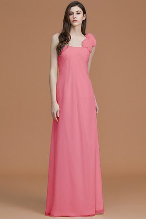 Robe demoiselle d'honneur naturel avec sans manches avec fleurs ligne a de princesse