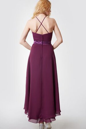 Robe demoiselle d'honneur romantique facile ceinture avec gradins bandouliere spaghetti