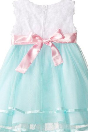 Robe cortège fille plissage manche nulle textile en tulle ligne a avec fleurs