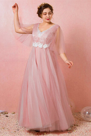 Robe de bal salle interne textile en tulle merveilleux v encolure longue