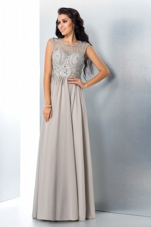 Robe de soirée longue naturel de princesse fermeutre eclair ligne a