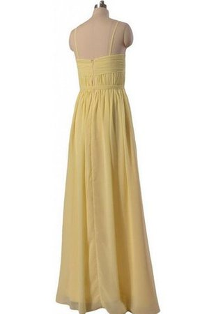 Robe demoiselle d'honneur naturel en chiffon a-ligne col en forme de cœur fermeutre eclair