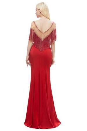 Robe de bal avec cristal coupé avec perles formelle longue