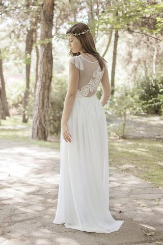 Robe de mariée plissé en plage avec manche courte avec décoration dentelle ligne a