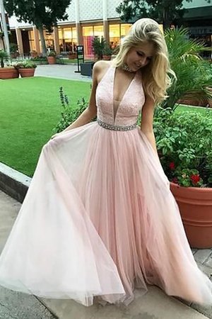 Robe de soirée en tulle joli ligne a longueru au niveau de sol naturel