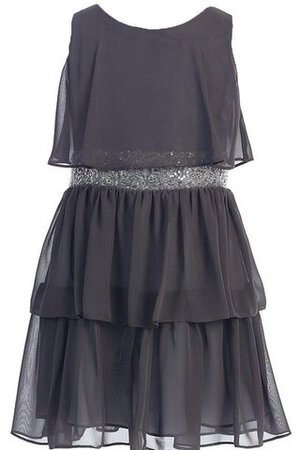 Robe cortège fille eclaté manche nulle a-ligne col u profond de tour de ceinture en haute