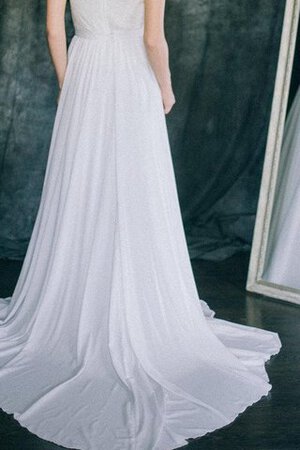 Robe de mariée ligne a longueru au niveau de sol avec chiffon en dentelle fermeutre eclair