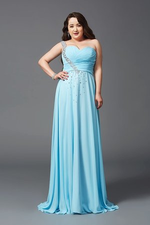 Robe de bal longue ligne a fermeutre eclair en chiffon de princesse