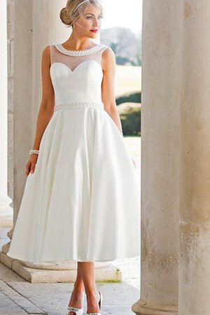 Robe de mariée distinguee romantique plissé fermeutre eclair col u profond