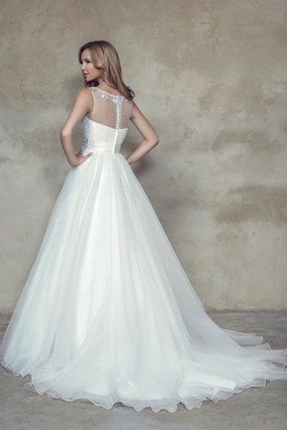 Robe de mariée longue naturel croisade en satin jusqu'au sol