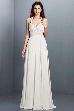 Robe demoiselle d'honneur plissage naturel de dos nu avec chiffon fermeutre eclair