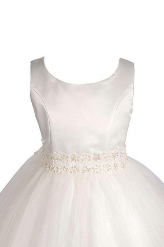 Robe cortège fille naturel de mode de bal ligne a en organza en satin