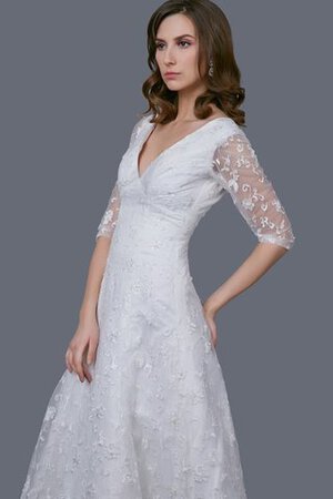 Robe de mariée impressioé longue delicat jusqu'à la cheville a-ligne