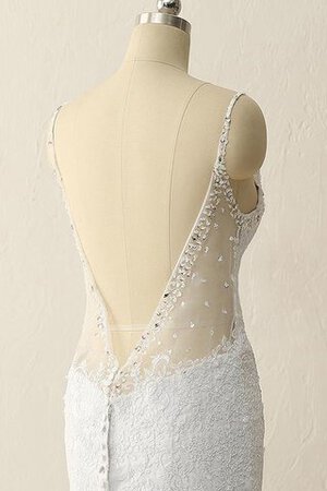 Robe de mariée de sirène au niveau de genou avec bouton longueur au ras du sol en organza