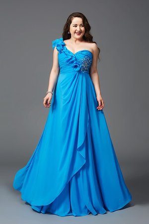 Robe de bal en grandes tailles manche nulle a-ligne fermeutre eclair de princesse