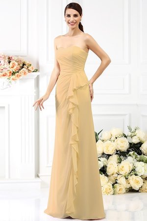 Robe de bal plissage longue avec chiffon avec fronce de col en cœur