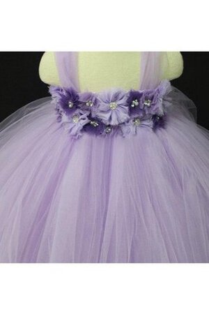 Robe cortège fille avec fleurs arrivée au cheville de mode de bal avec perle de lotus