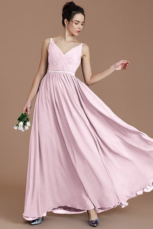 Robe demoiselle d'honneur naturel de princesse ruché fermeutre eclair avec chiffon