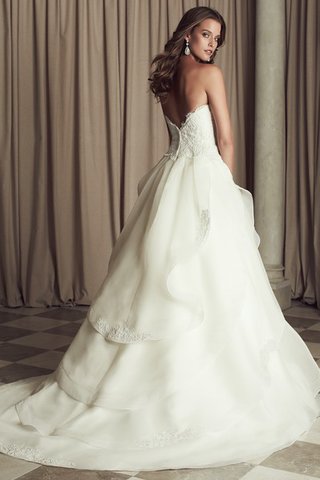 Robe de mariée bombé romantique ligne a en chiffon avec décoration dentelle