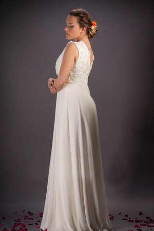 Robe de mariée à la mode avec chiffon longueur au ras du sol vintage discrete