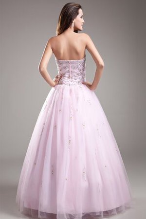 Robe de quinceanera de mode de bal de bustier en organza avec perle textile en tulle