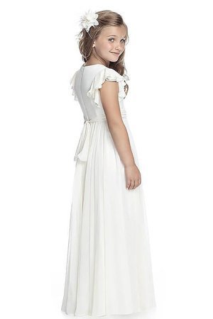 Robe cortège fille naturel ligne a manche nulle de princesse longueur au ras du sol