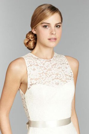 Robe de mariée naturel avec gradins avec ruban manche nulle textile en tulle