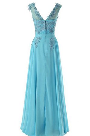 Robe demoiselle d'honneur v col profonde manche nulle encolure ronde avec chiffon ligne a