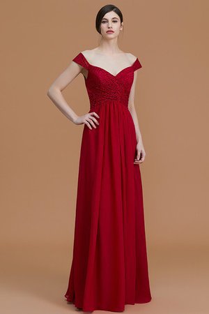 Robe demoiselle d'honneur naturel fermeutre eclair de princesse ligne a en chiffon