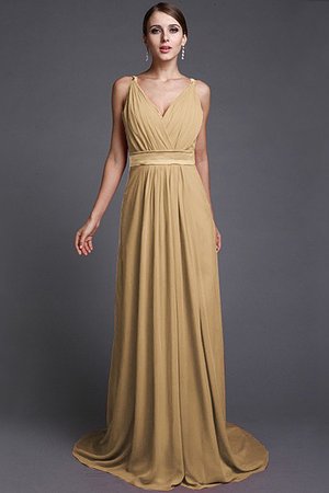 Robe demoiselle d'honneur naturel longue avec chiffon ligne a de lotus