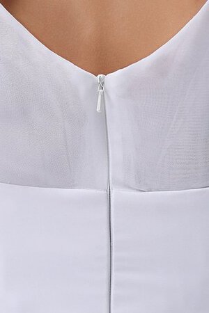 Robe de mariée nature plissé au niveau de cou avec fronce ligne a